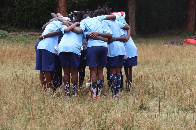 Team celebrating after a game — Talent