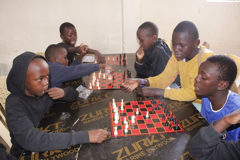 Chess board set for a tournament — Talent